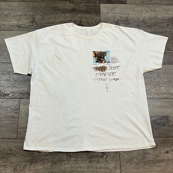 Cactus Jack by Travis Scott Portrait Of Travis WIP T-Shirt 'White' - Men's XXL - Picture 1 of 7
